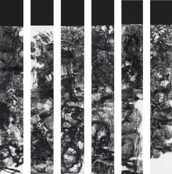 Bingyi 冰逸 Wanwu: Metamorphosis 万物, 2013 Ink on paper 纸本水墨 866 1/8 x 102 3/8 in x 6 pieces 2200...